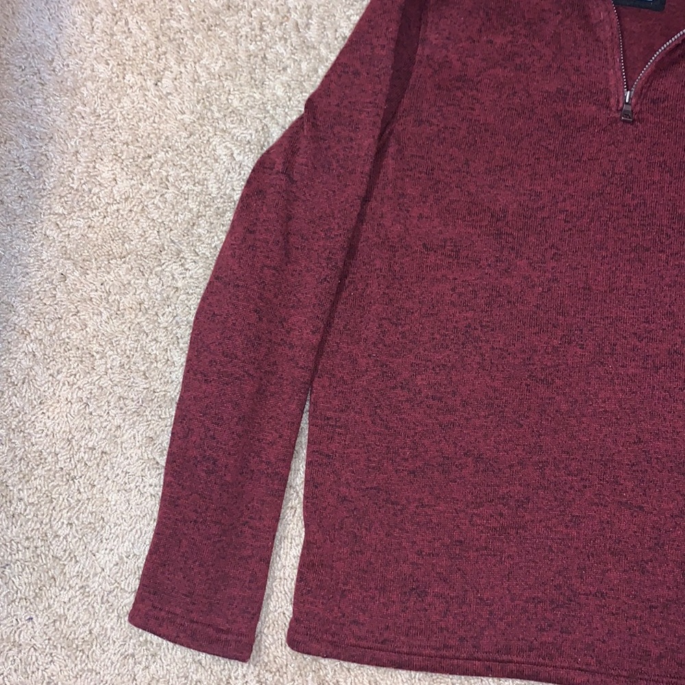 Men’s Urban Pipeline Maroon Fleece Half Zip Sweater Size Small - Picture 4 of 10